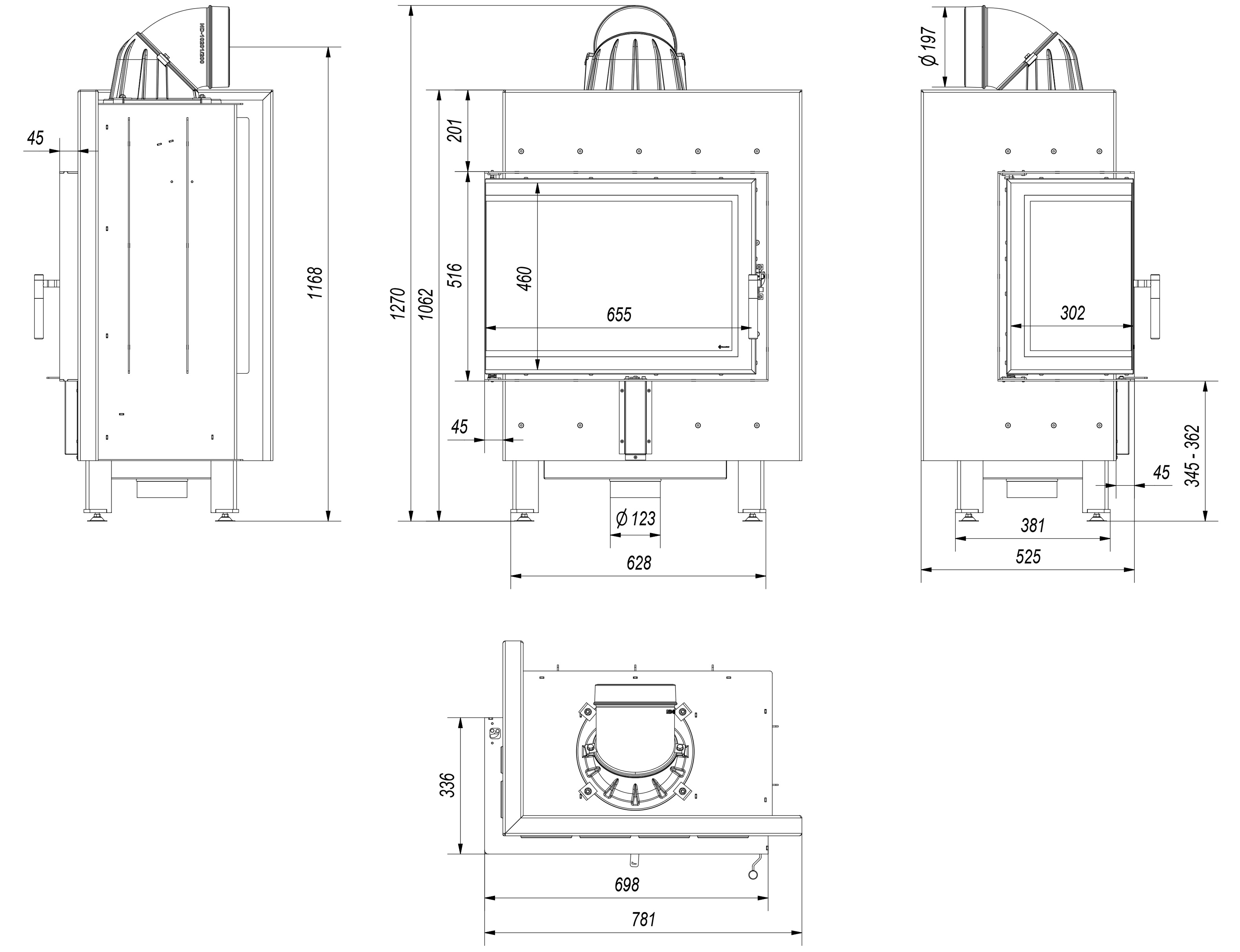 Rysunek techniczny LUCY 12 lewy BS rysunek techniczny